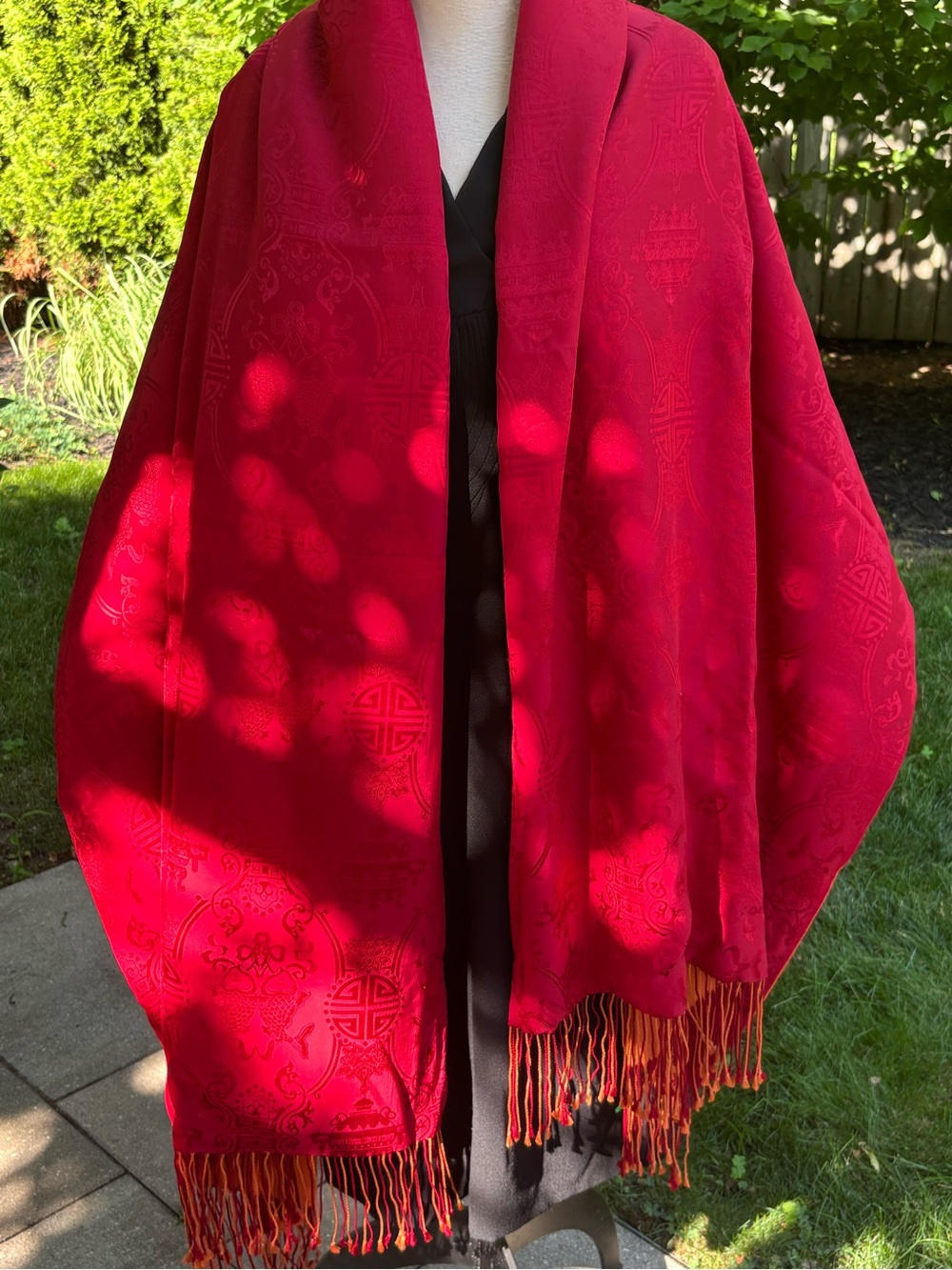 Reversible Silk and Wool Shawl